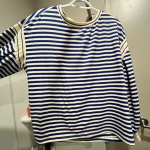 Blue and Cream Striped Shirt